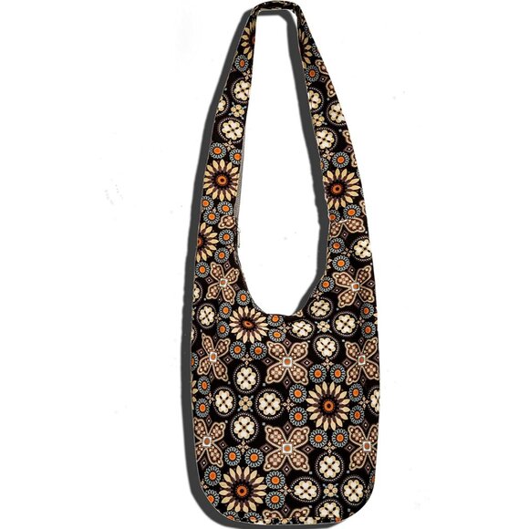 Hippie Cotton Crossbody Bag Unisex Large Sling Boho Shoulder Purse - Picture 1 of 7